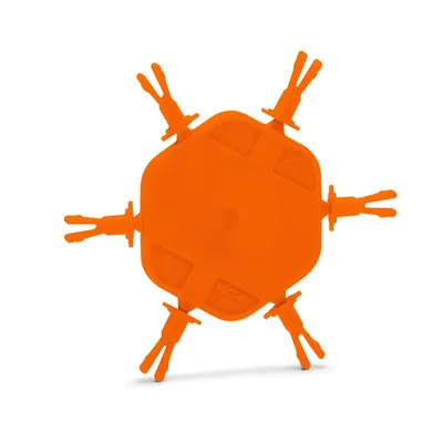 Carrier with 6 coding pins; for coding of female plugs; orange
