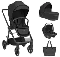 Cărucior combinat 3 în 1 pentru bebeluși KikkaBoo - Mia, Black