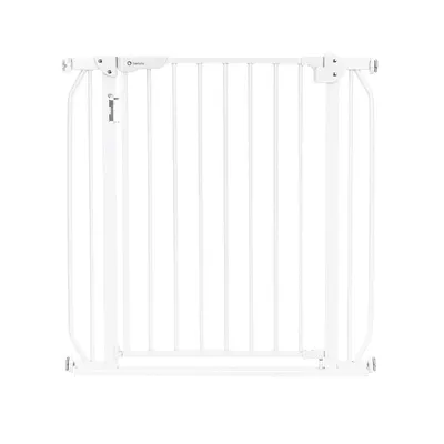 Poarta de siguranta, Lionelo, Truus Slim Led, Prin presiune, Cu lumina Led cu senzor, 105 cm, Conform cu standardul european de securitate EN1930, Alb