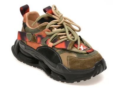 Pantofi sport GRYXX kaki, 36899, din piele naturala