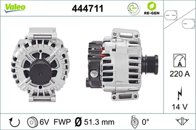 Alternator (14V, 220A, reconditionat) potrivit MERCEDES SPRINTER 3,5-T (B906), SPRINTER 3-T (B906), SPRINTER 4,6-T (B906), SPRINTER 4-T (B904), SPRINTER 5-T (B906) 2.1D-3.5 04.00-12.18
