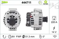 Alternator (14V, 220A, reconditionat) potrivit MERCEDES SPRINTER 3,5-T (B906), SPRINTER 3-T (B906), SPRINTER 4,6-T (B906), SPRINTER 4-T (B904), SPRINTER 5-T (B906) 2.1D-3.5 04.00-12.18