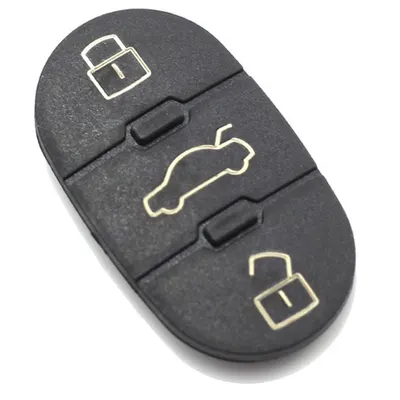 Membrana cauciuc pad cu 3 butoane, Techstar, pentru cheie auto Audi TT A3 A4 A6 A8, echiv OE 4D0837231