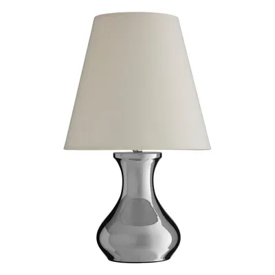 Veioză crem/argintie din metal cu abajur textil (înălțime 36 cm) Nell – Premier Housewares