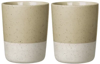 Set 2 pahare cu pereți dubli Blomus - Sablo, 260 ml, bej