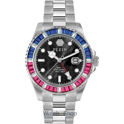 Ceas Philipp Plein Philipp Plein PWPZA0124 Unisex GMT-I Challenger Baguettes 44mm 5ATM