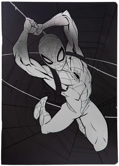 Caiet de notițe Cool Pack Black - Disney 100, Spider-Man, A5, linii largi, 60 de coli
