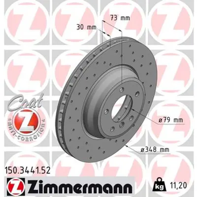 Disc frana ZIMMERMANN 150.3441.52