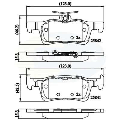 Set placute frana, frana disc COMLINE CBP02335