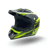 Casca motocross atv copii XTR 125, culoare negru galben, marime YS, 51-52cm