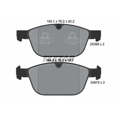 Set placute frana, frana disc TEXTAR 2439901