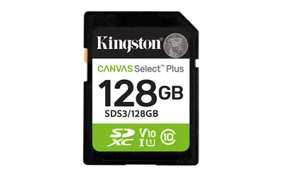 Card de memorie Kingston Canvas Select Plus Gen3 SDXC, 128 GB, Class 10