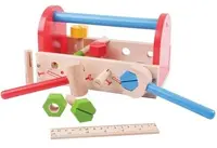 Set din lemn Bigjigs - Cutie cu instrumente
