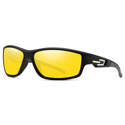 Ochelari De Ciclism Unisex Techsuit 201910, Polarizati, Negri Galbeni