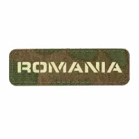 Patch ROMANIA fosforescent CORDURA® 500D laser-cut 25x80mm - MULTICAM