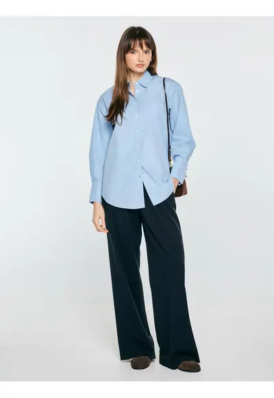 Camasa oversize cu maneca lunga
