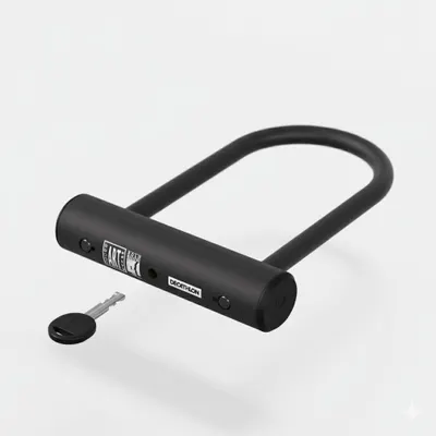 Antifurt bicicletă U securitate ridicată certificat Art2 d 900 m Negru