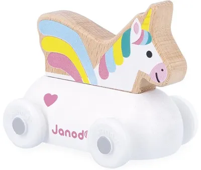 Mașinuță de lemn Janod Cross Roads - Unicorn