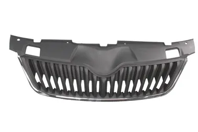 Grila radiator potrivit SKODA FABIA II, ROOMSTER, ROOMSTER PRAKTIK 1.2-1.9D 2006-2015 pana in 2014 - (cu stipe cromate)
