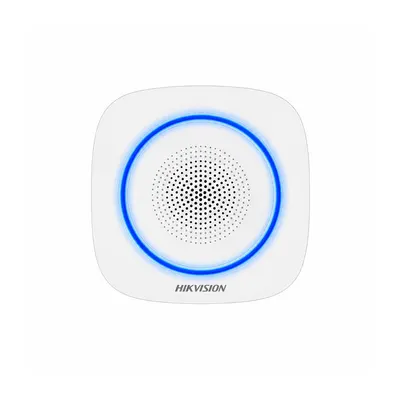 Sirena stroboscopica wireless de interior Hikvision AX PRO DS-PS1-I-WE(B)-B, 868 MHz, 90-110 dB, RF 1600 m, LED Albastru