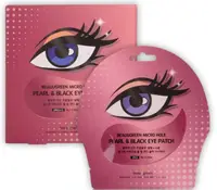 BeauuGreen Petice pentru ochi Micro Hole Pearl&Black, 1 pereche