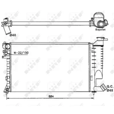 Radiator, racire motor NRF 58183