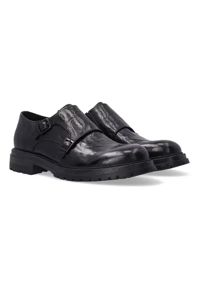 Pantofi din piele cu aspect valurit
