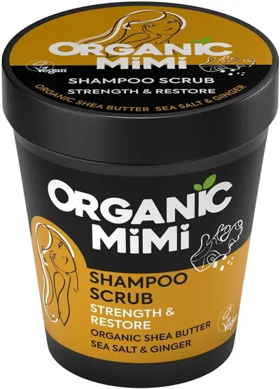 Organic Mimi Șampon-exfoliant pentru păr regenerant Sea Salt & Ginger, 280 g