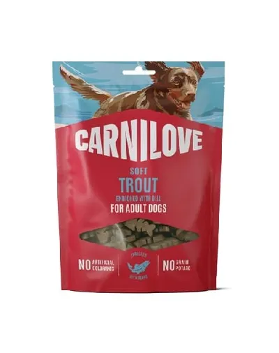 CARNILOVE Dog Soft Snack Trout 200g snack moale câini adulți cu păstrăv și mărar