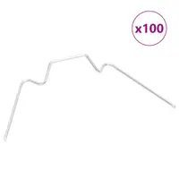 Gossi cleme pentru sera 100 buc. otel galvanizat tip w
