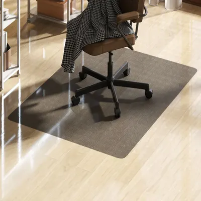 HOMCOM Covoraș Transparent din Plastic Negru 120x90 cm pentru Scaun de Birou | Aosom Romania