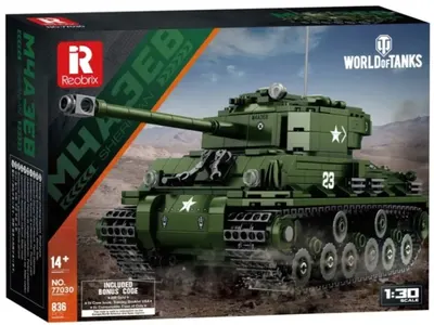Constructor Reobrix World of Tanks - Tanc Sherman, 1:30, 836 piese