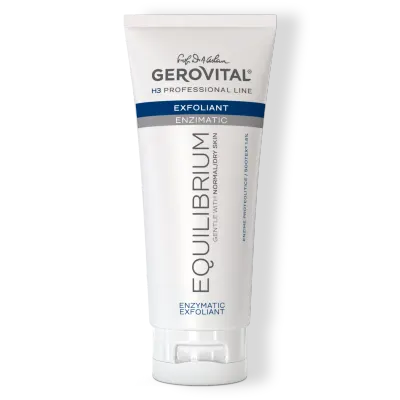 Exfoliant Enzimatic Pentru Peeling, Pentru Ten Uscat, Sensibil Sau Normal Cu Papaină și Sootex, Gerovital H3 Equilibrium, 200 Ml