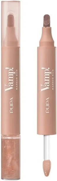 Pupa Vamp! Creion și luciu de buze 2 în 1, 001 Watery Nude, 4 ml