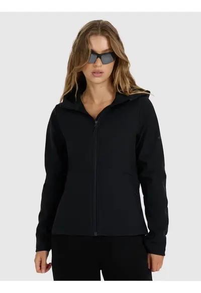 Jacheta softshell pentru femei - rezistenta la vant - membrana 5000 - negru - poliester