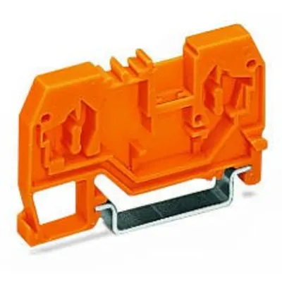 Spacer of same profile; suitable for 2-conductor terminal blocks of horizontal type; orange