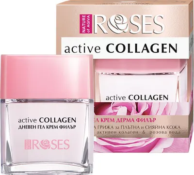 Nature of Agiva Roses Gel-crem de zi împotriva ridurilor Active Collagen, 50 ml