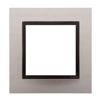 Rama simpla de metal IP20/IP44(a se folosi cu DUN1 pentru IP44), satin obscur