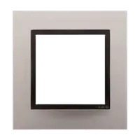 Rama simpla de metal IP20/IP44(a se folosi cu DUN1 pentru IP44), satin obscur