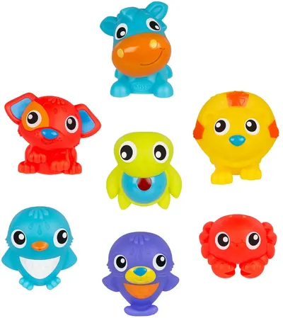 Jucării de baie pentru bebeluși Playgro - Prieteni veseli, 7 bucăți