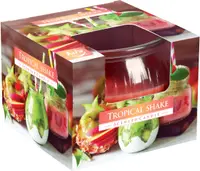 Lumânare parfumată Bispol Aura - Tropical Shake, 80 g