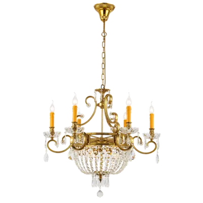 George Candelabru 9xe14 Aramă/cristale