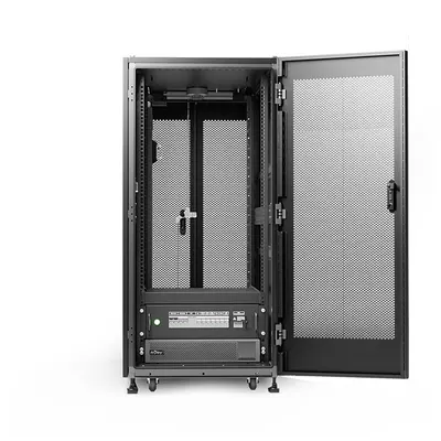 Micro Data Center rack cu UPS nJoy Forge MDC 3K-24U, 3 kW, 600x1000, protectie seismica, protectie incendiu si inundatie, acces de la distanta