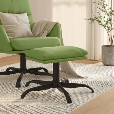 vidaXL Taburet, verde deschis, 60x60x36 cm, catifea
