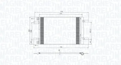 Radiator Ac Condensator Potrivit Ds Ds 7; Citroen Berlingo, Berlingo Minivan, C4 Grand Picasso Ii, C4 Picasso Ii, C4 Spacetourer, Grand C4 Spacetourer, Jumpy, Spacetourer; Opel Vivaro C 1.2-Electric 0