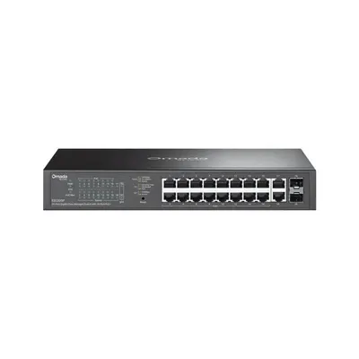 Omada 20-Port Switch ES220GP, • 16× 10/100/1000 Mbps PoE+ RJ45 Ports (support 802.3at PoE+ and 802.3af PoE)• 2× 10/100/1000 Mbps