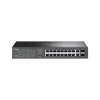 Omada 20-Port Switch ES220GP, • 16× 10/100/1000 Mbps PoE+ RJ45 Ports (support 802.3at PoE+ and 802.3af PoE)• 2× 10/100/1000 Mbps