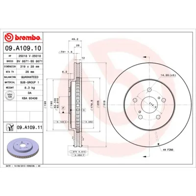 Disc frana BREMBO 09.A109.11