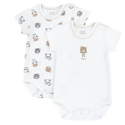 Body bebelusi Chicco, set doua bucati, Alb, 00657-69MFCI
