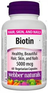 Biotin, 5000 mcg, 60 capsule, Webber Naturals